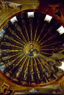 Mosaic, south dome of the inner narthex, Church of the Holy Saviour, Chora, Istanbul, Turkey, 1998. Creator: LTL