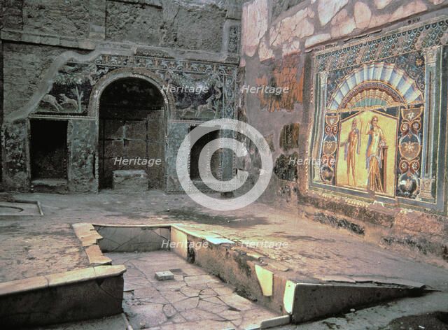 Mosaics in the House of Neptune and Amfitrita in the Herculaneum.
