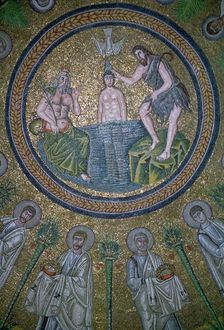 Mosaics of the Dome in the Bapistry of the Arians, 5th century