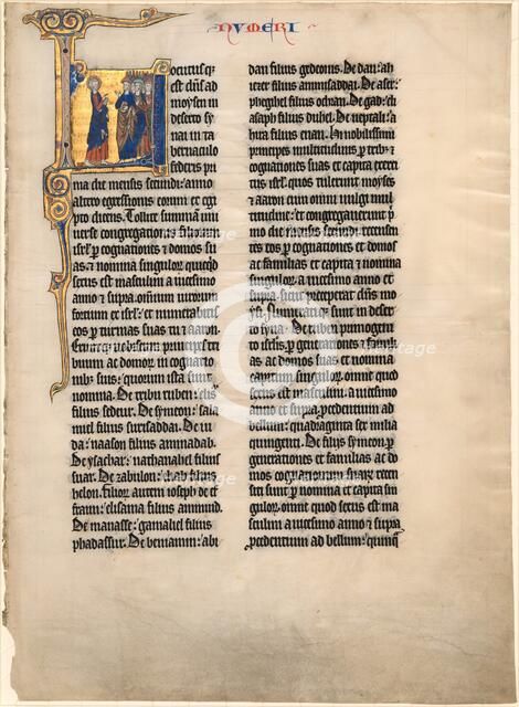 Moses Counting the Children of Israel, c. 1270. Creator: Unknown.