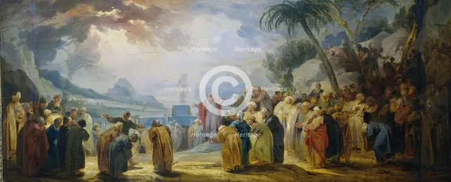 Moses Choosing the seventy Elders, 1736-1737. Creator: Jacob de Wit.