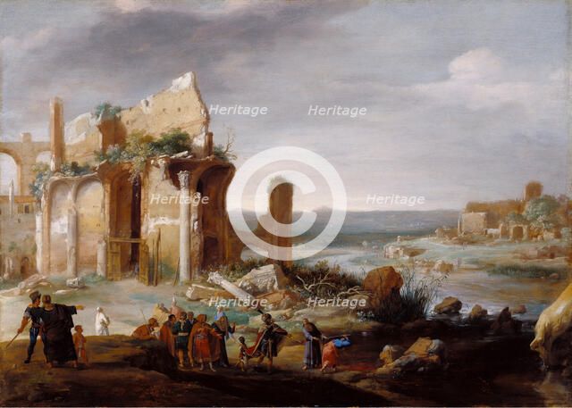 Moses and Aaron Changing the Rivers of Egypt to Blood, 1631. Creator: Bartholomeus Breenbergh.