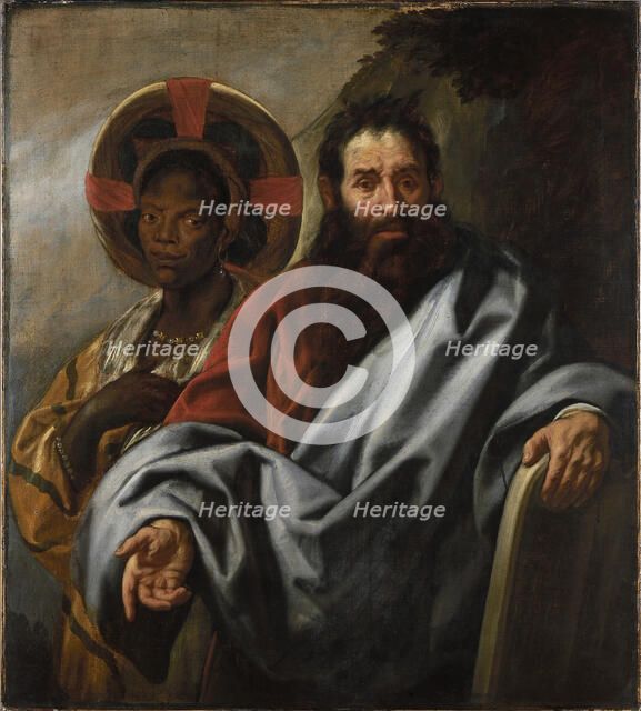 Moses and his Ethiopian wife Zipporah, Between 1645 and 1649. Creator: Jordaens, Jacob (1593-1678).