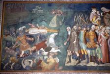 Moses and Israelites Cross the Red Sea, San Gimignano, Italy, 14th century