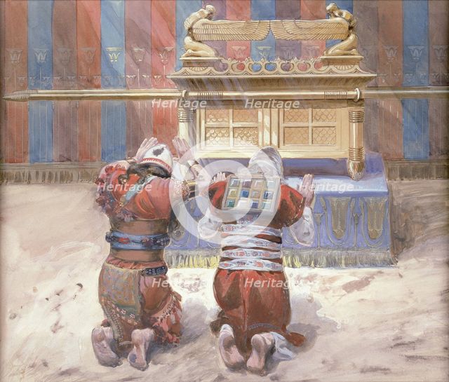 Moses and Joshua before the Tabernacle, ca 1896-1902. Creator: Tissot, James Jacques Joseph (1836-1902).