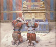 Moses and Joshua before the Tabernacle, ca 1896-1902. Creator: Tissot, James Jacques Joseph (1836-1902)