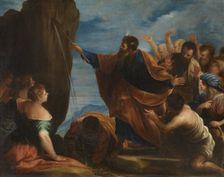 Moses and the Water from the Rock, 1668. Creator: Juan Antonio de Frias y Escalante