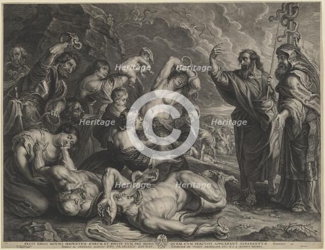 Moses and the Brazen Serpent, 1580-1633. Creator: Boetius Adams Bolswert.