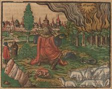 Moses and the Burning Bush, c. 1500. Creator: Unknown