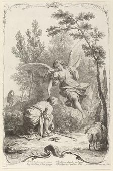 Moses and the Burning Bush, c. 1745. Creator: Joseph Wagner