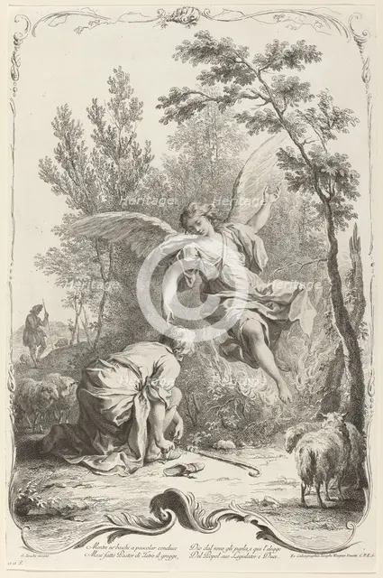 Moses and the Burning Bush, c. 1745. Creator: Joseph Wagner.