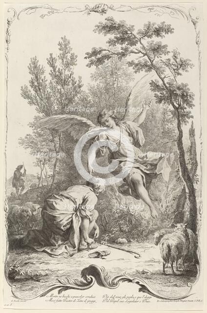 Moses and the Burning Bush, c. 1745. Creator: Joseph Wagner.