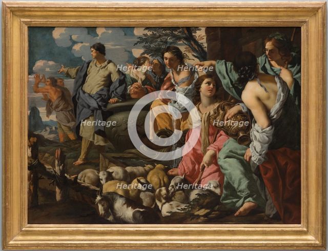 Moses and the Daughters of Jethro, 1630s. Creator: Sigismondo Coccapani.