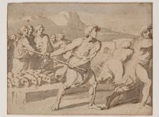 Moses and the Daughters of Jethro, between 1775 and 1780. Creator: Louis Adrien Masreliez