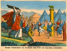 Moses and the Israelites Idolatry. Creator: N v d Linden