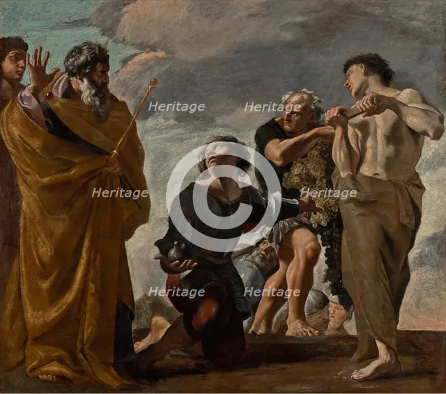 Moses and the Messengers from Canaan, 1621-1624. Creator: Giovanni Lanfranco.