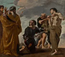 Moses and the Messengers from Canaan, 1621-1624. Creator: Giovanni Lanfranco