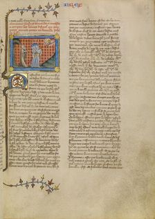 Moses and the Soldiers, about 1360-1370. Creator: Master of Jean de Mandeville