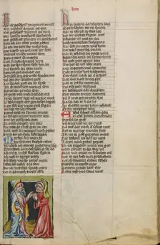 Moses before Aaron, about 1400-1410. Creator: Unknown