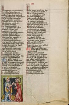 Moses before Aaron, about 1400-1410. Creator: Unknown