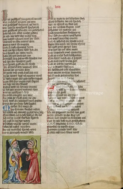 Moses before Aaron, about 1400-1410. Creator: Unknown.