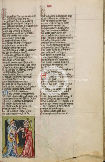 Moses before Aaron, about 1400-1410. Creator: Unknown.