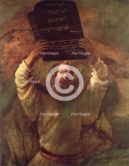 'Moses Breaking the Tablets of the Law', 1659, (1967). Creator: Rembrandt Harmensz van Rijn.