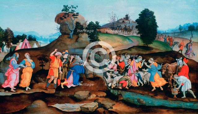 'Moses Brings forth Water out of the Rock', c1500. Artist: Filippino Lippi