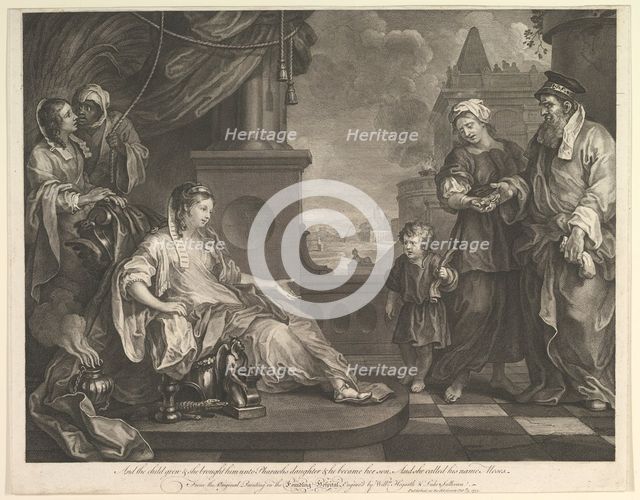 Moses Brought to Pharaoh's Daughter, February 5, 1752. Creator: William Hogarth.
