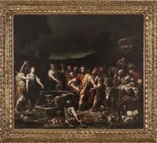 Moses defending the Daughters of Jethro