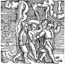 Moses delivering the Israelites from Egypt, 1557