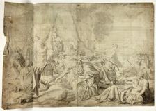 Moses Drawing Water from the Rock, n.d. Creator: Unknown