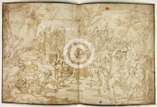 Moses Drawing Water from the Rock, n.d. Creator: Unknown.