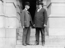 Moses Edwin Clapp, Senator From Minnesota, Right, with James C. Haynes, Mayor of Minneapolis, 1911. Creator: Harris & Ewing