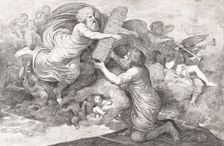 Moses on Sinai (Le tables de Loi judaique), 1773. Creator: Simon Julien