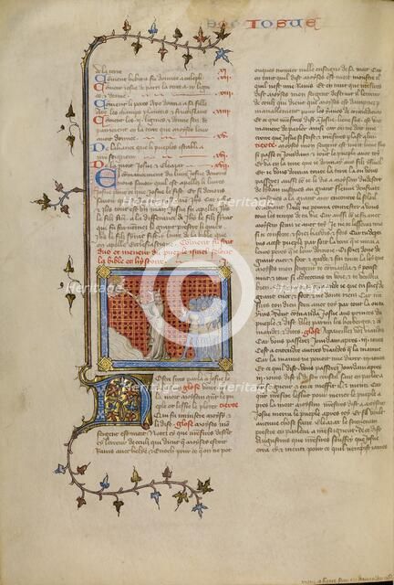 Moses Made Commander of the Israelites, about 1360-1370. Creator: Master of Jean de Mandeville.