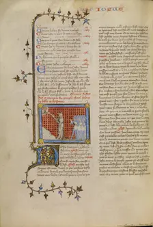 Moses Made Commander of the Israelites, about 1360-1370. Creator: Master of Jean de Mandeville