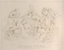 Moses saved by the Pharaoh's daughter, ca. 1729. Creator: Caylus, Anne-Claude-Philippe de