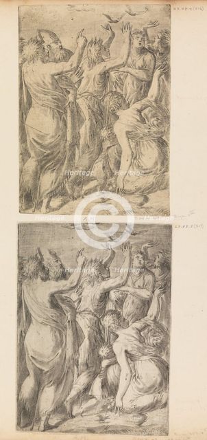 Moses Showing the Quails to the Israelites, ca. 1545. Creator: Andrea Schiavone.