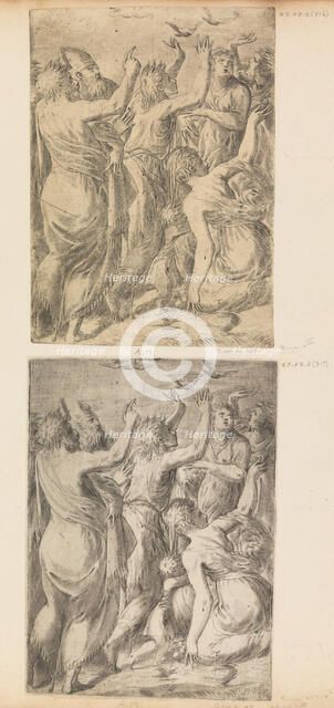 Moses Showing the Quails to the Israelites, ca. 1545. Creator: Andrea Schiavone.