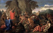 Moses Striking Water from the Rock 1649. Artist: Nicolas Poussin