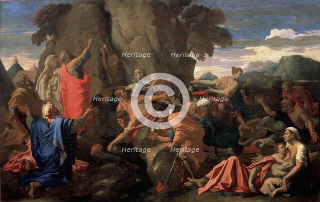 'Moses Striking Water from the Rock', 1649.  Artist: Nicolas Poussin