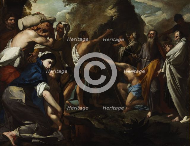 Moses Striking Water from the Rock, 1640-1645. Creator: Bellis, Antonio de (c. 1616-c. 1660).