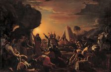 Moses Striking Water from the Rock, 1642. Creator: Perrier, François (1590-1650)
