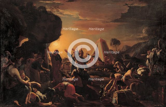 Moses Striking Water from the Rock, 1642. Creator: Perrier, François (1590-1650).