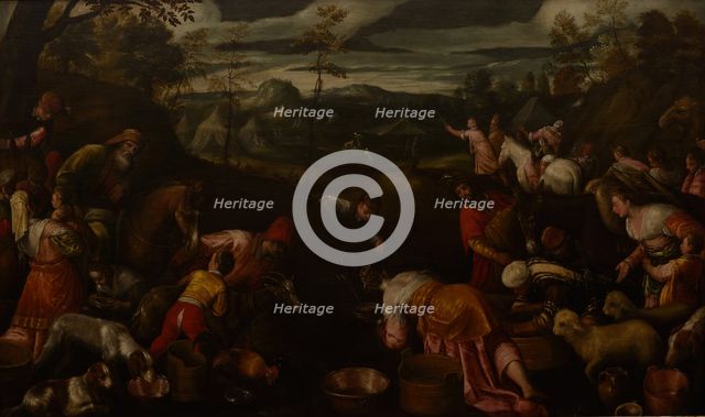 Moses Striking Water from the Rock, 16th century.