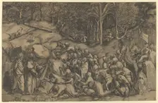 Moses striking the Rock, 1530-50., 1530-50. Creator: Anon