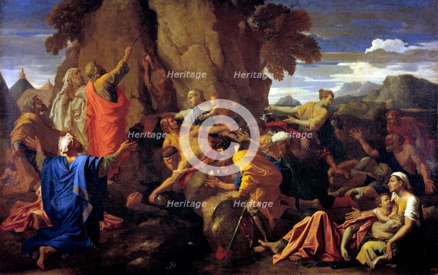 'Moses Striking the Rock', 1649. Artist: Nicolas Poussin