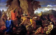Moses Striking the Rock 1649. Artist: Nicolas Poussin