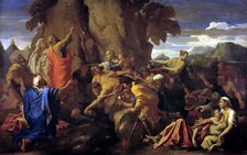 Moses Striking the Rock 1649. Artist: Nicolas Poussin